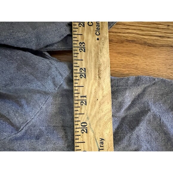 Flax L Top linen lagenlook button down sleeve size large Artsy Boho - Picture 5 of 7